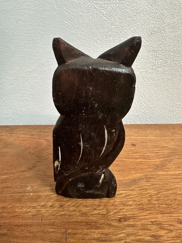 Adorno Búho Tallado en Madera - Figurita de Búho en Madera - imagen 7