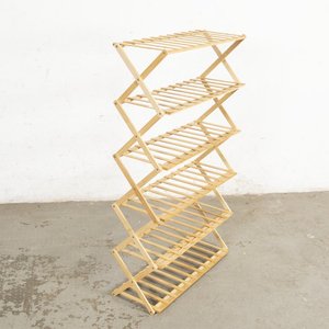 Estante Zapatero Plegable de Bambú - 5 Niveles - imagen 2