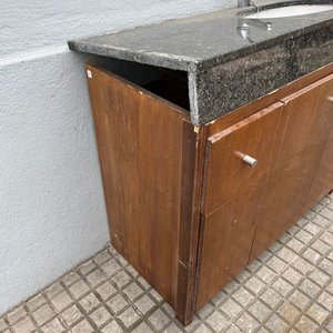 Mueble de Baño Bajo Mesada con Pileta de Mármol y Grifería - imagen 6