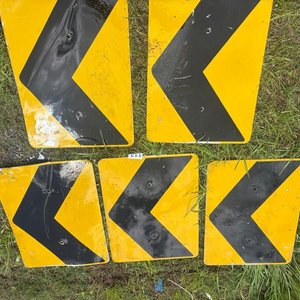 Lote de 5 Carteles de Señalización de Curva - imagen 2