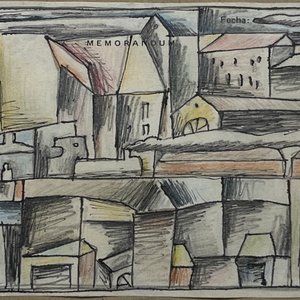 Paisaje Compartimentado de Walter Deliotti: Lápiz Color sobre Papel - imagen 1