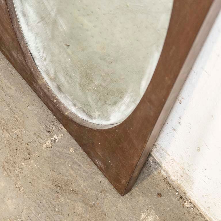 Espejo oval con marco de madera para decorar - imagen 3