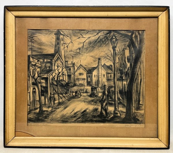 Grabado de Andres Feldman - La Iglesia de Pocitos