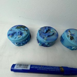 Set de 3 Alhajeros de Cerámica con Diseño Marino - imagen 4