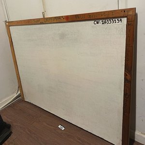 pizarrón blanco para marcador con marco de madera con faltante. Medias: 129 cm x 99 cm - imagen 2