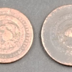 Lote anterior: Dos Monedas Antiguas de Bronce con Diseño Circular