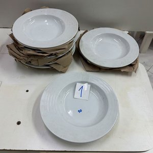 Set de 10 Platos Hondos Blancos de Cerámica - imagen 2