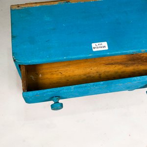 Caja Alhajera Vintage de Madera con 3 Cajones - Celeste - imagen 4