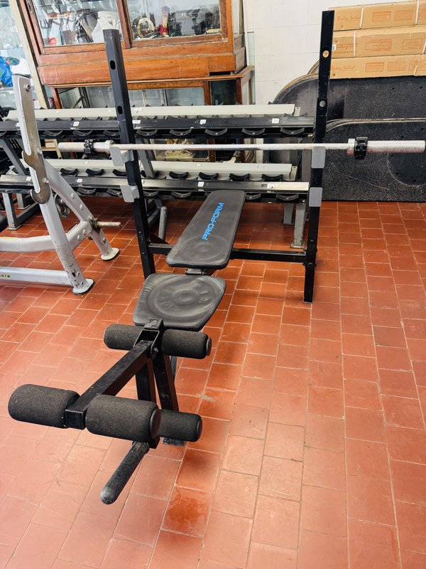 Banco Multifunción Pro Form con Barra y Topes para Entrenamiento