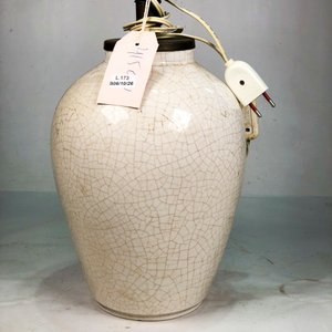 Lámpara de Sobremesa Vintage en Porcelana Blanca con Grietas - imagen 3