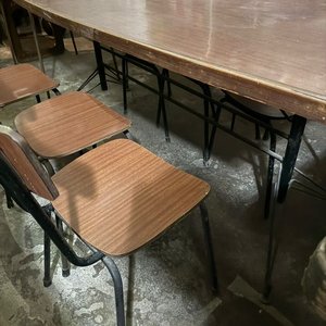 Juego de Mesa Rectangular con 6 Sillas Metálicas - imagen 6