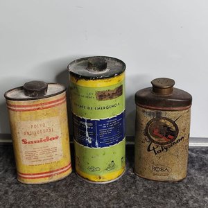 Lote de 3 latas antiguas de polvos para el cuerpo - imagen 5