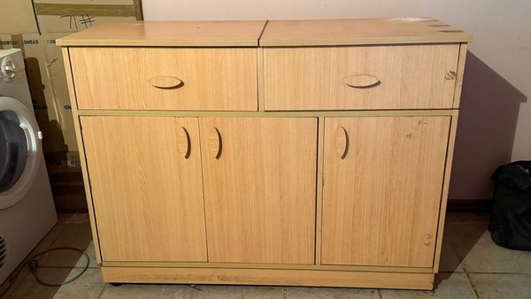 Aparador Horizontal de MDF Laminado con Tapa Abatible