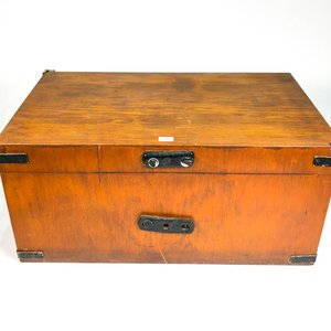 Baúl Caja de Madera con Tapa Abatible - 60x36x29 cm - imagen 1