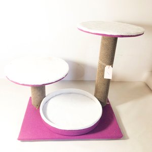 Rascador para Gatos Violeta y Blanco con Plataformas - imagen 2