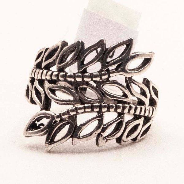 Anillo de Plata Diseño Hojas - Medidas 18 mm - imagen 1