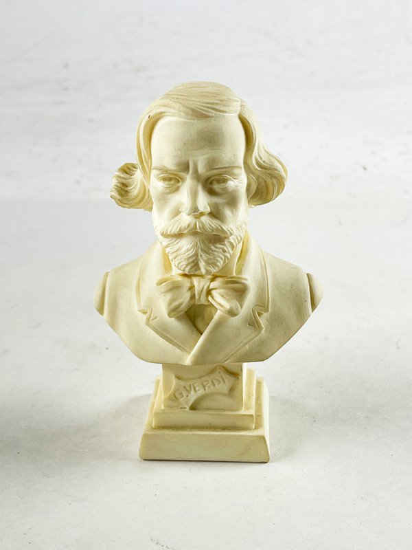 Busto de Giuseppe Verdi en Alabastro, 12 cm - imagen 1