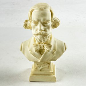 Busto de Giuseppe Verdi en Alabastro, 12 cm - imagen 1