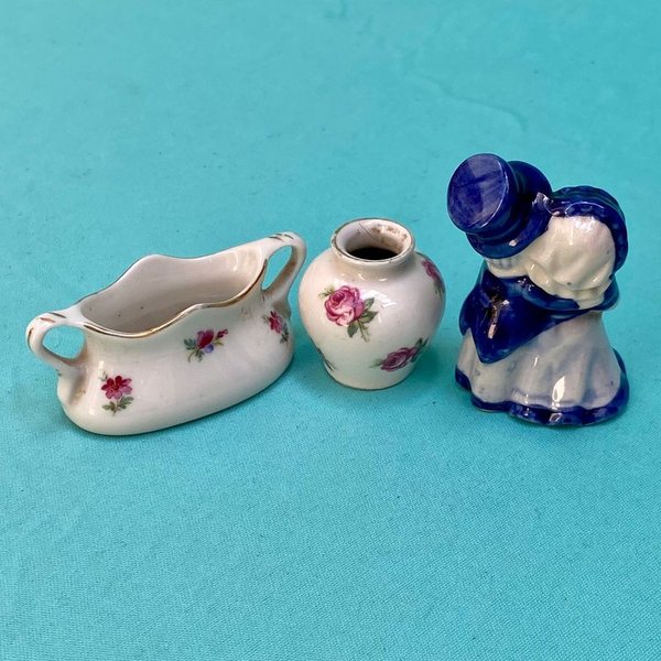 Tres adornos de porcelana Bavaria para vitrina - imagen 1