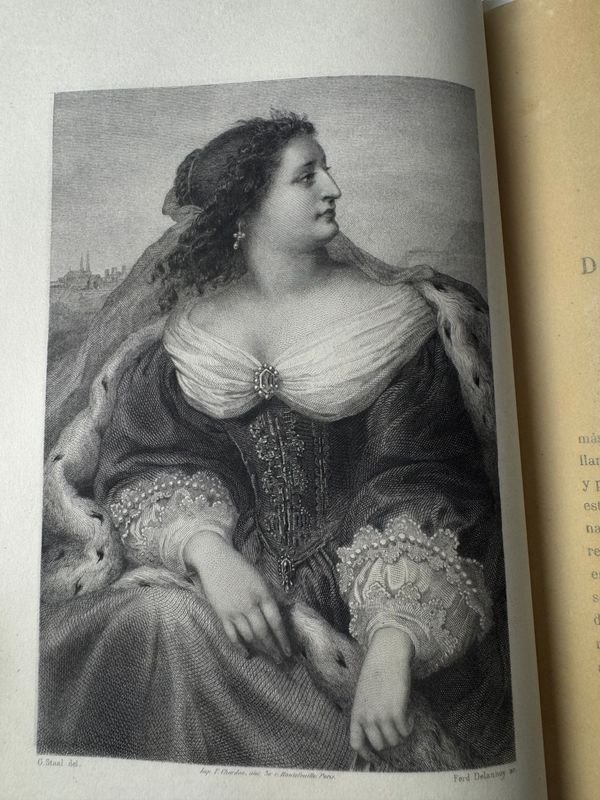 Libro antiguo con ilustraciones de mujeres famosas en París 1911 - imagen 6