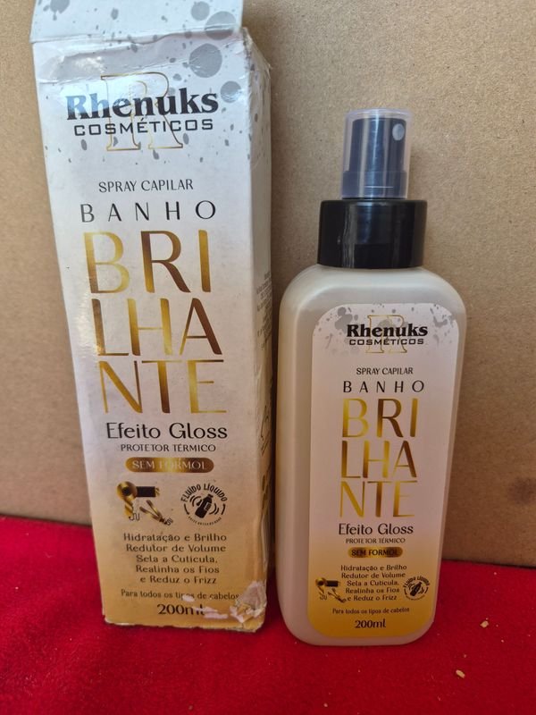 Spray Capilar Rhenuks Cosméticos Brilho Efeito Gloss Hidratación y Brillo 200ml