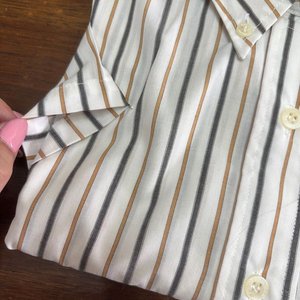 Camisa Pierre Cléreau Talle 54 Manga Corta Rayada Nueva - imagen 3