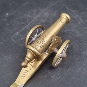 Cañón Decorativo Estilo Napoleónico en Bronce - imagen 1