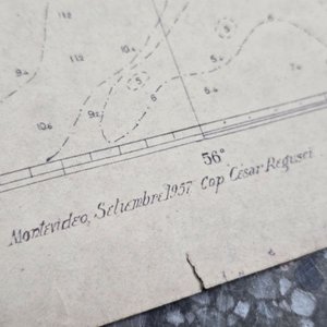 Mapa Antiguo Río de la Plata: Puerto de Montevideo a Puerto de Nueva Palmira - imagen 5