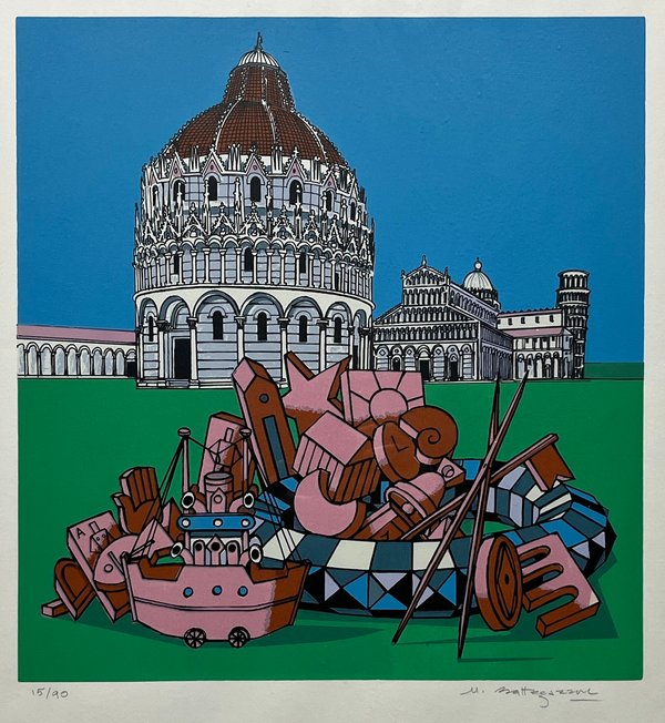 Serigrafía "Sin Título" de Miguel Ángel Battegazzore, Edición 15/90 - imagen 1
