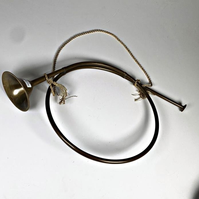 Trompeta de Cacería Antigua de Bronce Diana