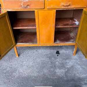 Mueble de Madera Vintage con Dos Cajones y Puertas - imagen 4