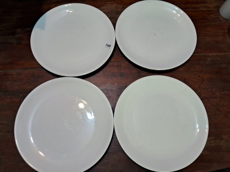 Lotes de 4 platos llanos blancos de 25 cm - imagen 4