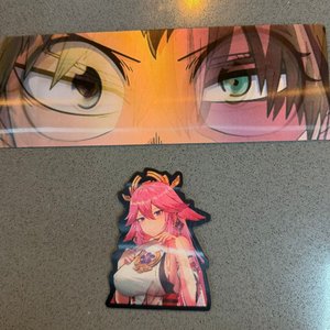 Lote siguiente: Stickers de Anime con Diseño de Ojos y Personaje Femenino