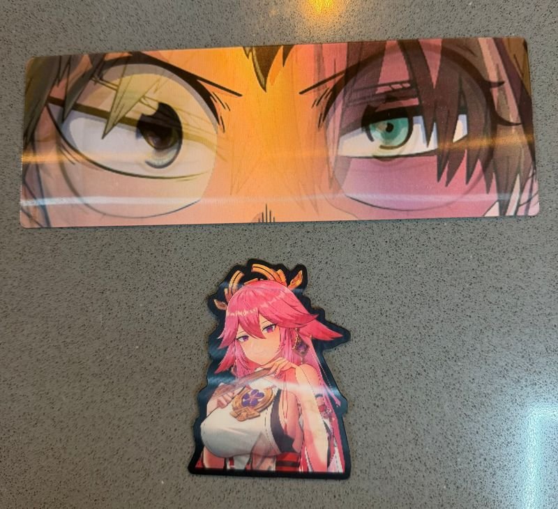 Stickers de Anime con Diseño de Ojos y Personaje Femenino