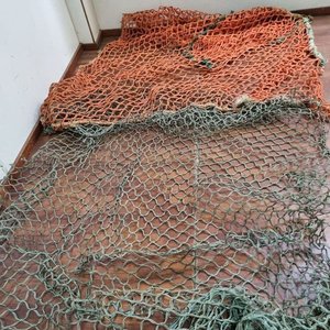 Par de Redes de Pesca de Arrastre Tipo Boliche - Verde y Naranja - imagen 3