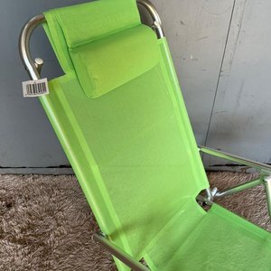 Silla de Playa Plegable Verde en Aluminio, 5 Posiciones - imagen 3