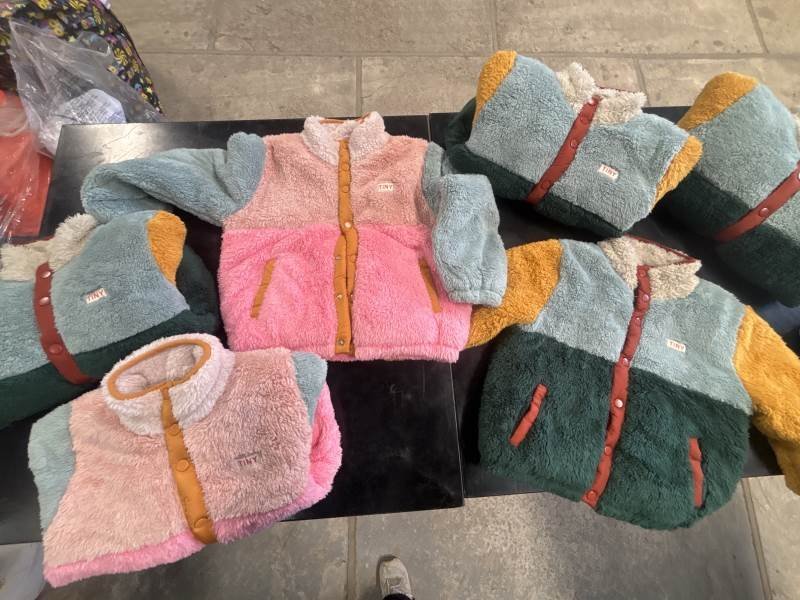 Camperas de Niños de Abrigo de Felpa Colores Pastel