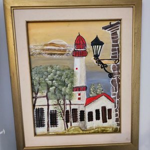 Lote anterior: Cuadro con Faro y Lámpara de Exterior, 54 x 65 cm