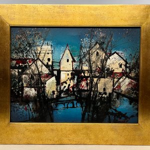 Obra "Casa Blanca" de Rafael Ruano - Acrílico sobre Tela (46 x 60 cm) - imagen 2