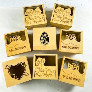 Ocho Cofres Decorativos en Fibra con Tapa Calada - imagen 2