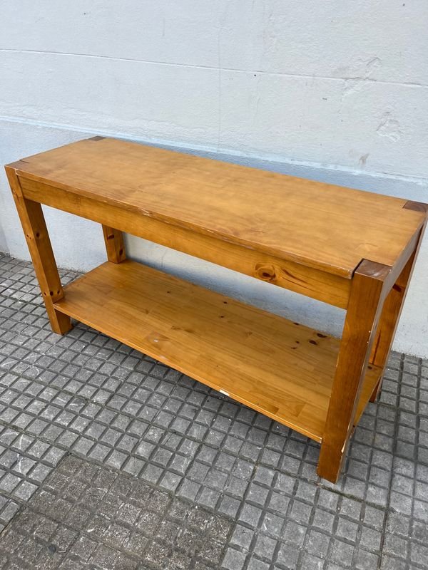 Mesa de Arrime Rústica en Madera Clara - imagen 1