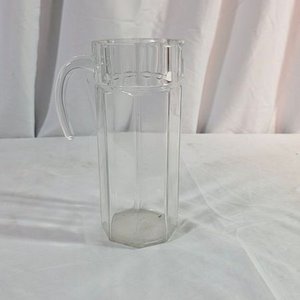 Jarra de Vidrio Transparente con Asa y Diseño Octogonal - imagen 1