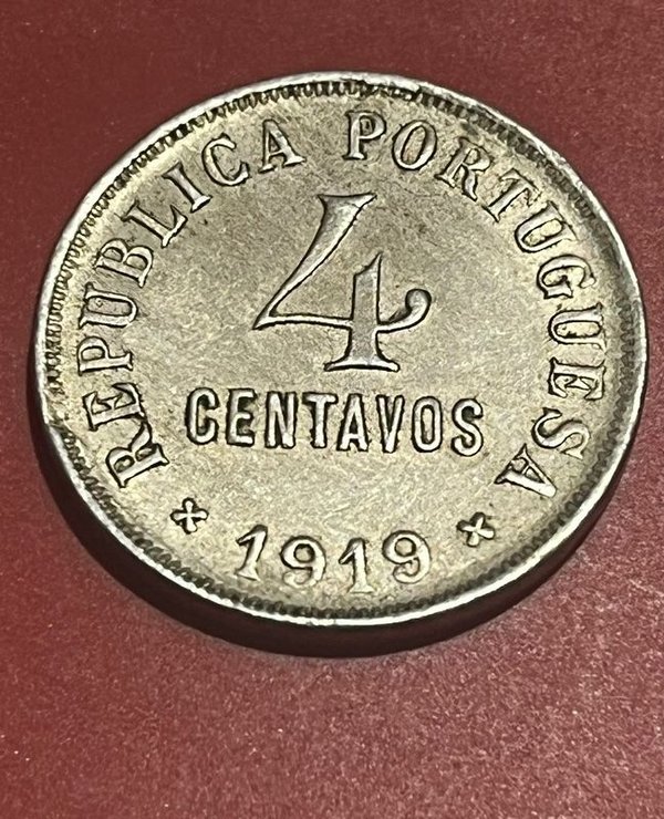 Moneda de Portugal 4 Centavos de 1919 - imagen 1