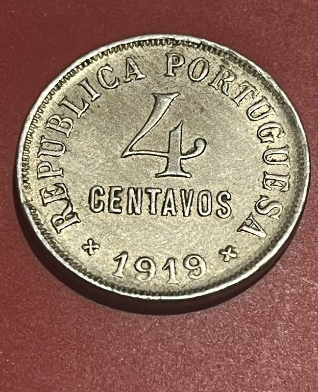 Moneda de Portugal 4 Centavos de 1919