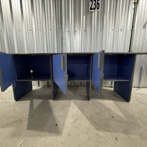 Escritorio de Oficina Azul Grande con 3 Puertas y Cajones - imagen 2