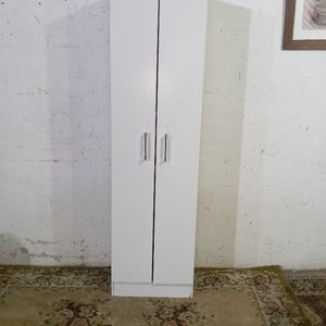 Lote siguiente: Mueble Auxiliar Blanco de MDF con 2 Puertas y Estantes