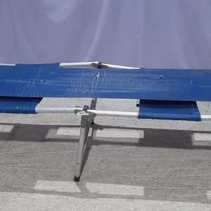 Catre de Aluminio Plegable con Lona Azul - imagen 1
