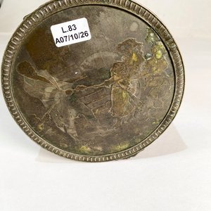 Lote siguiente: Alhajero Circular Labrado "Escena Galante" - Diámetro 15 cm