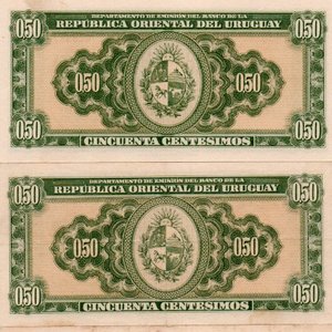 Lote de 4 Billetes Uruguayos de 50 Centésimos - Año 1939 - imagen 3