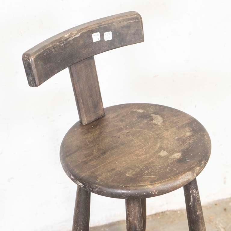 Silla alta de madera rústica para decoración - imagen 3